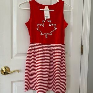 Gymboree Red Sequin Maple Leaf Dress- size 10 NWT